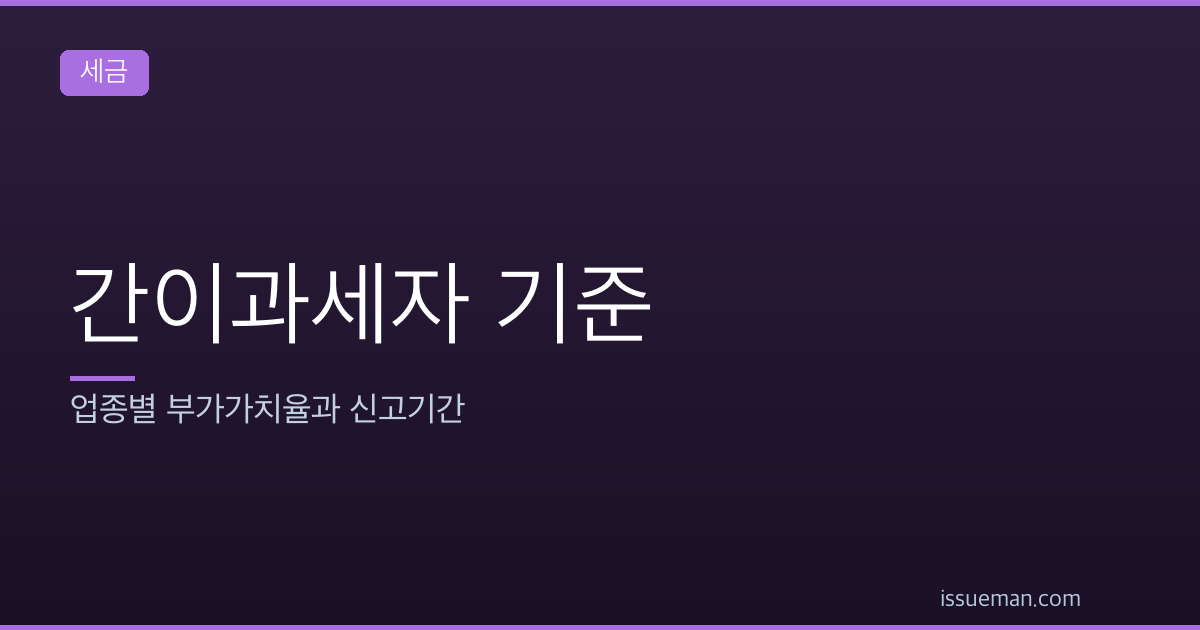 간이과세자 기준 1억 400만원 — 업종별 부가가치율과 신고기간